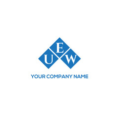 Naklejka premium EUW letter logo design on white background. EUW creative initials letter logo concept. EUW letter design. 