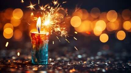 Sparklers On Black Background , Background HD, Illustrations