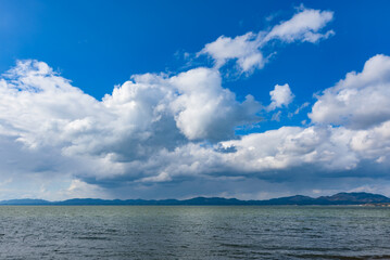 Obraz premium View of the Shinji-ko (Lake Shinji) in Shimane Prefecture, Japan