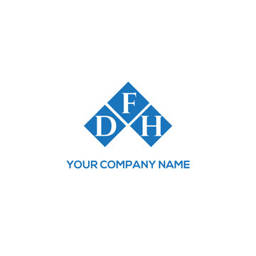 FDH letter logo design on white background. FDH creative initials letter logo concept. FDH letter design.

