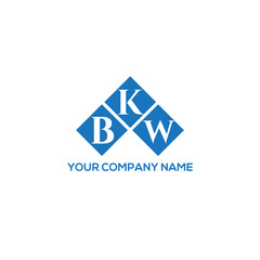 Fototapeta premium KBW letter logo design on white background. KBW creative initials letter logo concept. KBW letter design. 