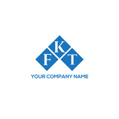 Fototapeta premium KFT letter logo design on white background. KFT creative initials letter logo concept. KFT letter design. 