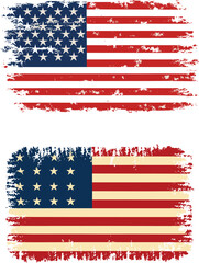 set of American country flag