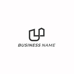 design logo creative line and letter U