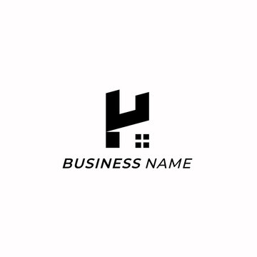 logo design creative home and letter H