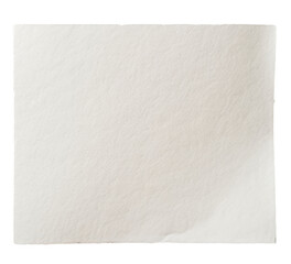 blank paper sheet isolated on a transparent background