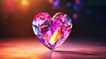 Fototapeta premium Crystal colorful heart