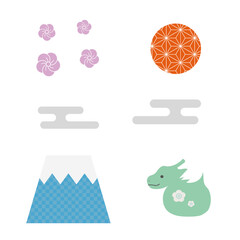 龍の年賀状素材