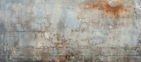 Obraz premium Rusty Memories: The Faded Beauty of a Weathered Wall and a Vibrant Fire Hydrant created images with generative ai