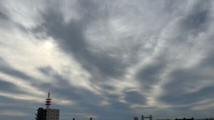 time lapse of clouds over city