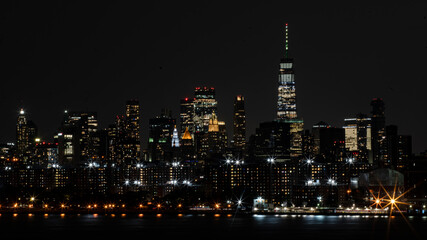 Fototapeta na wymiar City lights at night 