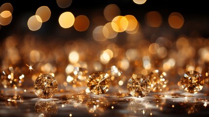 Xmas Golden Transparent Sparkles Glitter Lights , Background HD, Illustrations