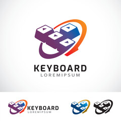 Simple Keyboard Logo Design Template