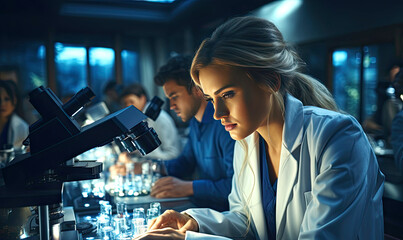 Woman scientist working in laboratory