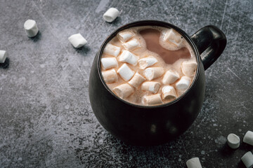 Hot chocolate with marshmallow
