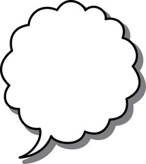 シンプルな「もこもこ」の吹き出し