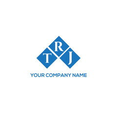 Fototapeta premium RTJ letter logo design on white background. RTJ creative initials letter logo concept. RTJ letter design. 
