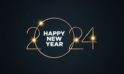 2024 Happy New Year Background Design.