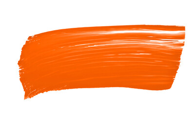 Orange oil colour brush stroke
