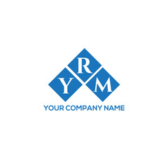 RYM letter logo design on white background. RYM creative initials letter logo concept. RYM letter design.
