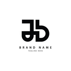 Jb vector logo design alphabet template style