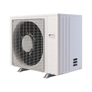 Condensing unit of air conditioning systems isolated on transparent background.