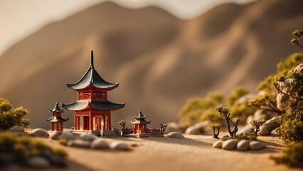 Chinese classical style miniature landscape