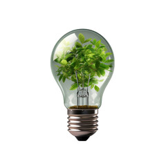 Eco-friendly LED Light Bulb Isolated on Transparent or White Background, PNG