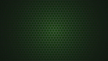 Honeycomb background. Flat, green, grid background, hexagons background. Geometric polygons background, abstract black and green metallic wallpaper, vector illustration