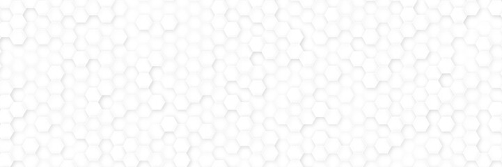 3d Hexagonal structure futuristic white background and Embossed Hexagon , honeycomb white Background ,light and shadow texture.
