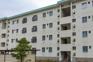 Typical standard apartment building in Japan