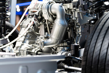Car engine close-up