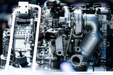 Car engine close-up