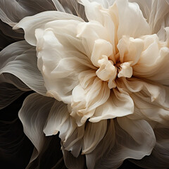 Petal Veins: Macro View of Delicate Flower Petal Textures in Sunlight