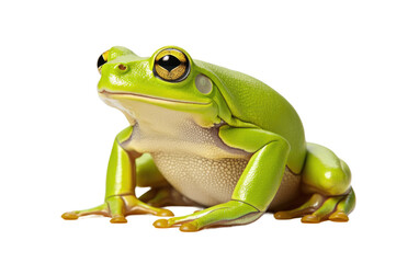 Americana Bull Frog Carnivorous Predator Isolated on a Transparent Background PNG