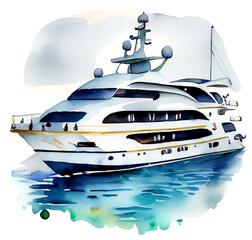 Namalowany jacht - obrazy, fototapety, plakaty