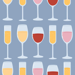 Seamless pattern with wine.template for bar,winery