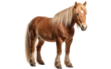 Beliagn Draft Farm Horse Isolated on a Transparent Background PNG
