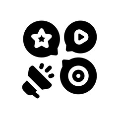 content marketing glyph icon