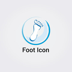 Icone Pieds Doigts de Pied Traces de Pas - Illustration pour Design Logos, Beauté Pédicure Santé Médical Soins