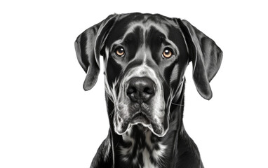 Great Dane Giant and Noble Dog Isolated on a Transparent Background PNG - obrazy, fototapety, plakaty
