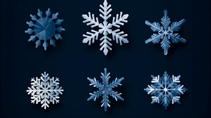 Fototapeta na wymiar Snowflake Artistry: Beautiful Winter Illustrations