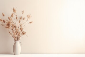 dried grass vlaming from a white wall