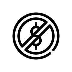 no money line icon