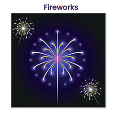 Dazzling fireworks against a remote backdrop
