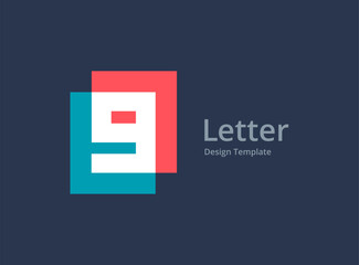 Letter G or number 9 logo icon design template elements