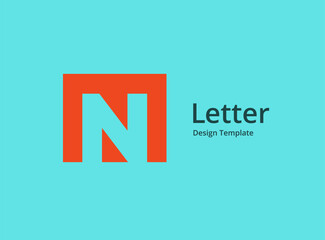 Letter N logo icon design template elements