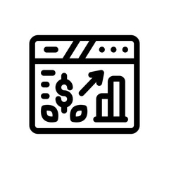 profit growth line icon