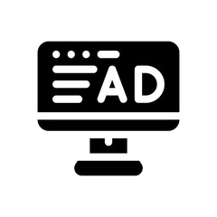 online marketing glyph icon