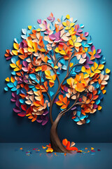 Colorful tree illustration